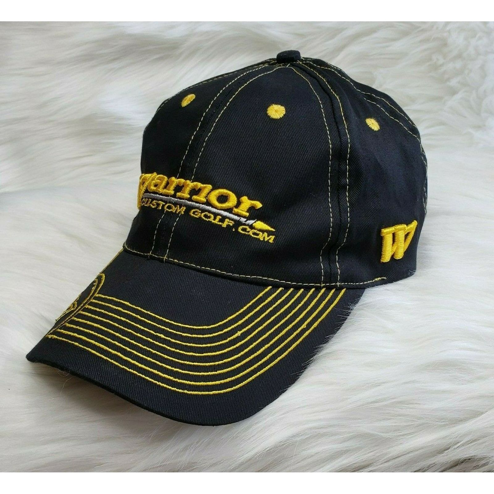 Warriors Custom Golf Strapback Baseball Cap Hat